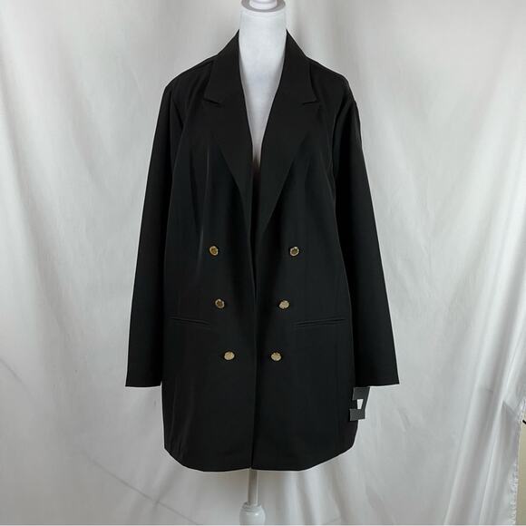 Marc New York Black Dark Academia Classic Double Breasted Blazer NWT Size 2X - Picture 2 of 13